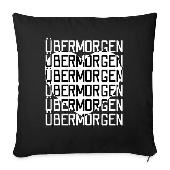 T-shirt marié ce matin après-demain - Housse de coussin décorative 45 x 45 cm - noir - Devant