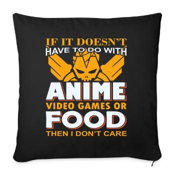 Idée cadeau joueur gamer player - Housse de coussin décorative 45 x 45 cm - noir - Devant