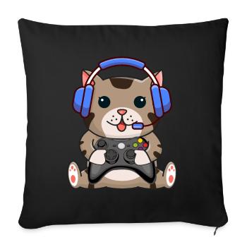 Gamer Gamer Funny DNA - Housse de coussin décorative 45 x 45 cm - noir - Devant