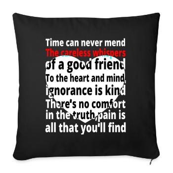 Careless Whispers George Forever - Sofa pillowcase 17,3'' x 17,3'' (45 x 45 cm) - black - Front