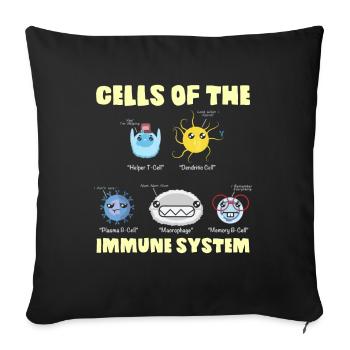 Immunsystem Zellen Biologie Zellwissenschaft - Sofakissenbezug 45 x 45 cm - Schwarz - Vorne