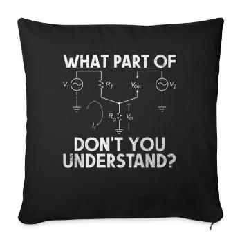 Électricien Cadeau drôle de rengaine électrique - Housse de coussin décorative 45 x 45 cm - noir - Devant