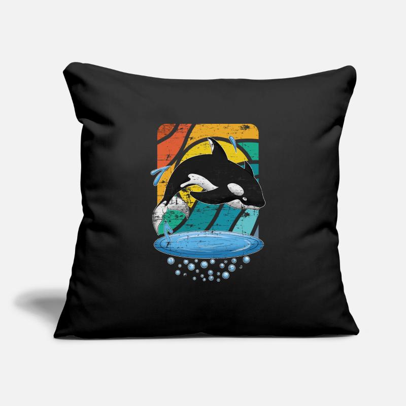 Baleine à épée Tueuse Orca Housse de coussin décorative 45 x 45 cm