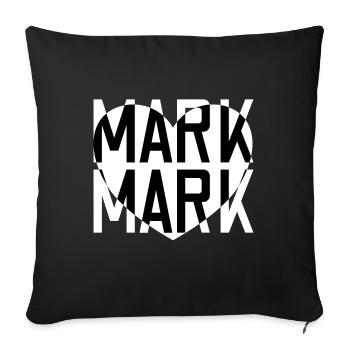 Mark Liebe Übermorgen - Sofakissenbezug 45 x 45 cm - Schwarz - Vorne