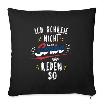 Ich bin Serbe Balkan Srbija - Sofakissenbezug 45 x 45 cm - Schwarz - Vorne