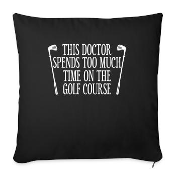 Doctor Golf Golfer Golf - Sofa pillowcase 17,3'' x 17,3'' (45 x 45 cm) - black - Front