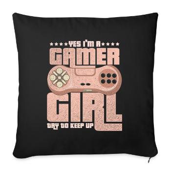 Gaming - Sofakissenbezug 45 x 45 cm - Schwarz - Vorne