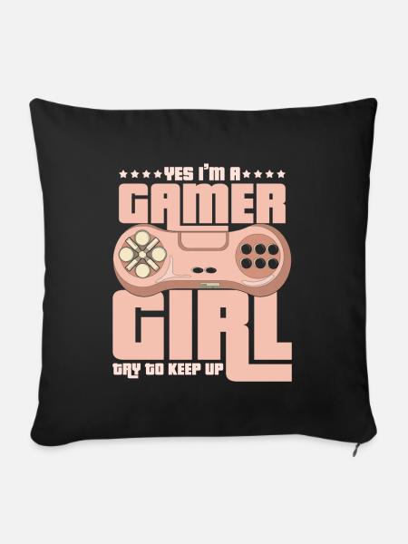Gaming - Sofakissenbezug 45 x 45 cm - Schwarz