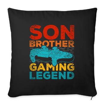 Gaming - Sofakissenbezug 45 x 45 cm - Schwarz - Vorne