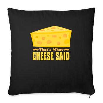 C’est ce que Cheese a dit Lustiger Käse - Housse de coussin décorative 45 x 45 cm - noir - Devant