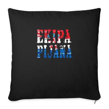 Hrvatska Croatia Football Soccer - Sofa pillowcase 17,3'' x 17,3'' (45 x 45 cm) - black - Front