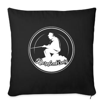 Carp King - Sofa pillowcase 17,3'' x 17,3'' (45 x 45 cm) - black - Front
