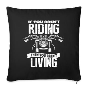 Biker Moto Grunge Motorrider Bike Dicton - Housse de coussin décorative 45 x 45 cm - noir - Devant