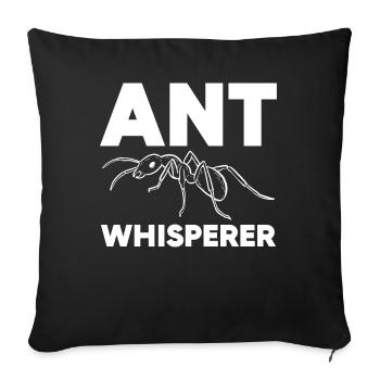 Des murmures de fourmis qui aiment les défauts et les insectes - Housse de coussin décorative 45 x 45 cm - noir - Devant