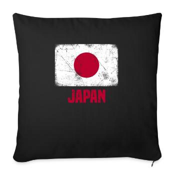 Japan Japanese Flag - Sofa pillowcase 17,3'' x 17,3'' (45 x 45 cm) - black - Front