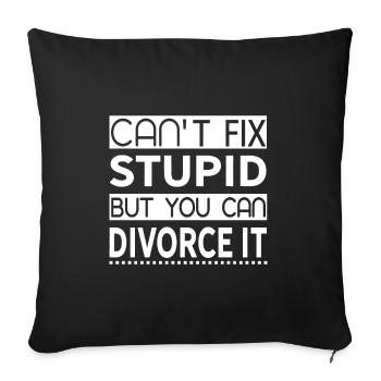 Divorce Funny Divorced - Sofa pillowcase 17,3'' x 17,3'' (45 x 45 cm) - black - Front