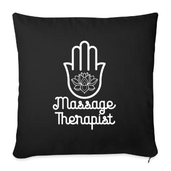 Massage-Therapeut - Sofakissenbezug 45 x 45 cm - Schwarz - Vorne