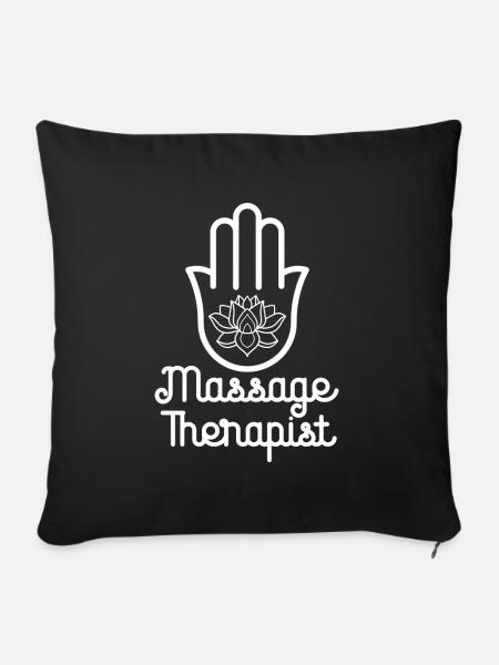 Massage-Therapeut - Sofakissenbezug 45 x 45 cm - Schwarz
