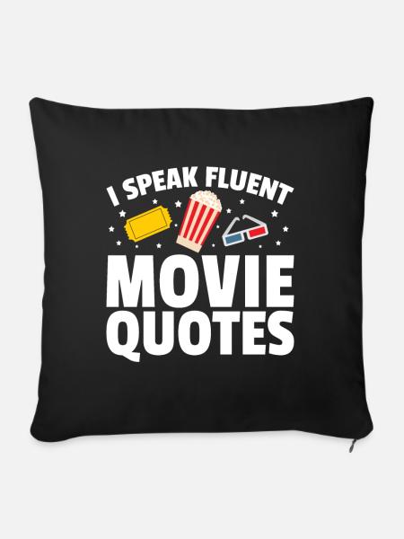 Film Zitate Lustig - Sofakissenbezug 45 x 45 cm - Schwarz