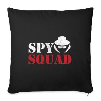 Spy Secret Agent - Sofa pillowcase 17,3'' x 17,3'' (45 x 45 cm) - black - Front