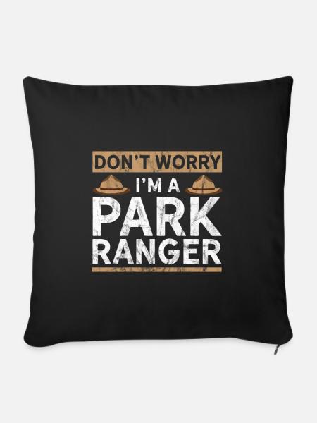 Lustiger Park Ranger - Sofakissenbezug 45 x 45 cm - Schwarz