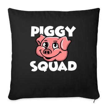 Funny Pigs Cute - Sofa pillowcase 17,3'' x 17,3'' (45 x 45 cm) - black - Front
