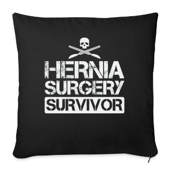 Hernienchirurgie Survivor Lustig - Sofakissenbezug 45 x 45 cm - Schwarz - Vorne