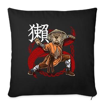 Otter Monk Dungeons - Sofakissenbezug 45 x 45 cm - Schwarz - Vorne