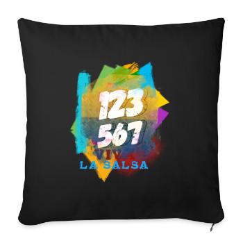 Salsa Dance Salsa 123 567 - Sofa pillowcase 17,3'' x 17,3'' (45 x 45 cm) - black - Front