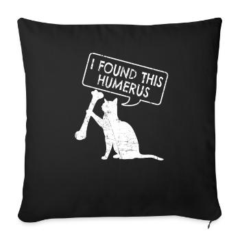 Drôle d’anatomie Chat Humérus - Housse de coussin décorative 45 x 45 cm - noir - Devant