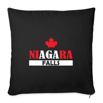 Niagara Falls Canada - Sofa pillowcase 17,3'' x 17,3'' (45 x 45 cm) - black - Front