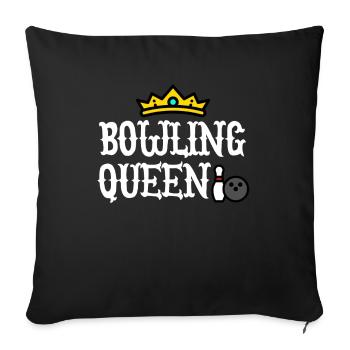 Bowling Queen Bowler - Housse de coussin décorative 45 x 45 cm - noir - Devant
