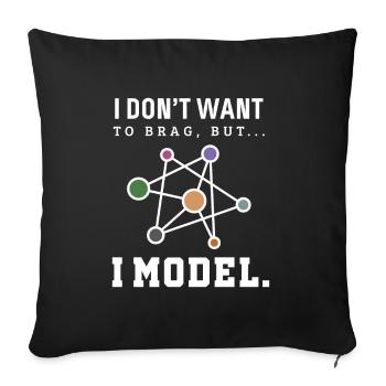 Big Data Model Funny Data Scientist Apparel - Sofa pillowcase 17,3'' x 17,3'' (45 x 45 cm) - black - Front