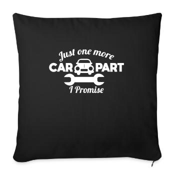 Mécanicien de pièces de voiture Drôles de vêtements - Housse de coussin décorative 45 x 45 cm - noir - Devant
