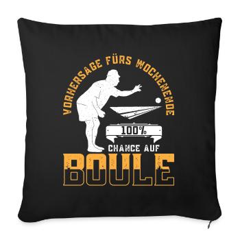 Boule Petanque - Sofakissenbezug 45 x 45 cm - Schwarz - Vorne