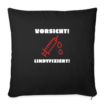Lindy Hop Lustig Tanz - Sofakissenbezug 45 x 45 cm - Schwarz - Vorne