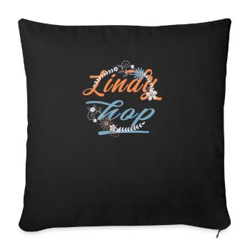 Lindy Hop Do The Hop Swing Tanz - Sofakissenbezug 45 x 45 cm - Schwarz - Vorne