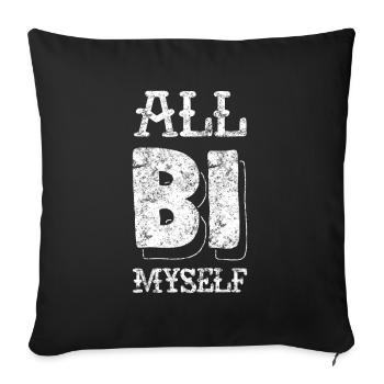 Bisexual LGBT Apparel - Sofa pillowcase 17,3'' x 17,3'' (45 x 45 cm) - black - Front