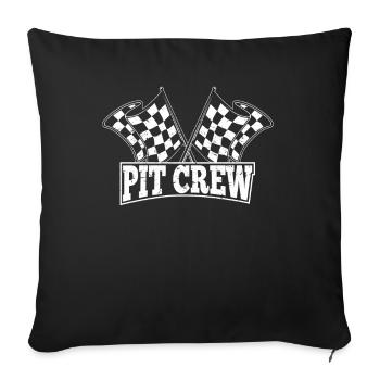 Pit Crew Car Racing Birthday Apparel - Sofa pillowcase 17,3'' x 17,3'' (45 x 45 cm) - black - Front