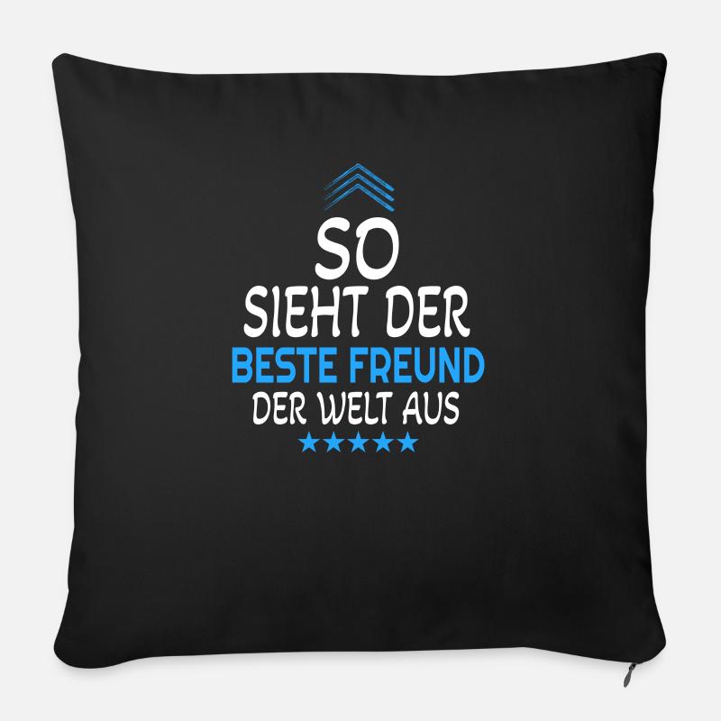 So sieht der beste Freund der Welt aus Freund Gesc - Sofakissenbezug 45 x 45 cm - Schwarz