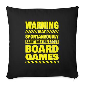 Jeux de société amusants - Housse de coussin décorative 45 x 45 cm - noir - Devant