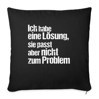 Ich habe eine Lösung sie passt aber nicht zum Prob - Sofakissenbezug 45 x 45 cm - Schwarz - Vorne