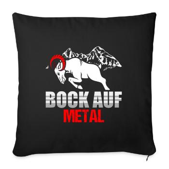 Heavy Metal Bock sur Métal - Housse de coussin décorative 45 x 45 cm - noir - Devant