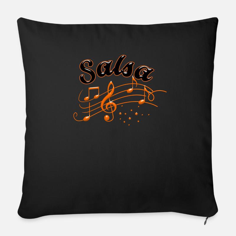 Salsa Musik Salsa Tanz - Sofakissenbezug 45 x 45 cm - Schwarz
