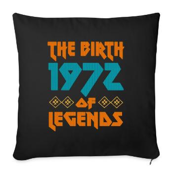 50th Birthday Vintage 1972 Metal Style Ugly - Sofa pillowcase 17,3'' x 17,3'' (45 x 45 cm) - black - Front