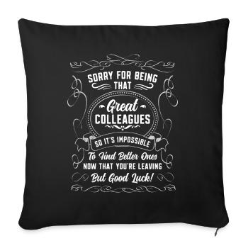 Abschiedsgeschenk Kollegen Jobwechsel - Sofakissenbezug 45 x 45 cm - Schwarz - Vorne