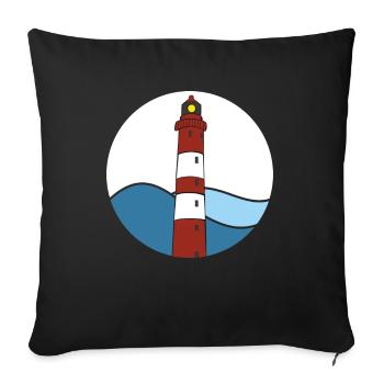 Lighthouse Amrum Love - Sofa pillowcase 17,3'' x 17,3'' (45 x 45 cm) - black - Front