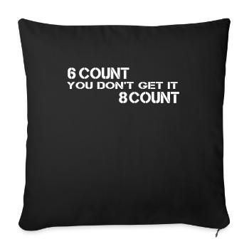 Lindy Hop Swing Dance 6 count 8 count - Sofakissenbezug 45 x 45 cm - Schwarz - Vorne