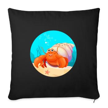 le bernard-l'hermite l'ermite - Housse de coussin décorative 45 x 45 cm - noir - Devant
