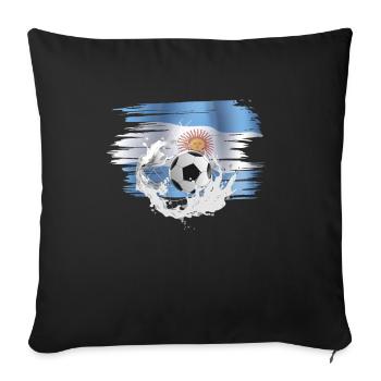 Flag of Argentina Argentina Football - Sofa pillowcase 17,3'' x 17,3'' (45 x 45 cm) - black - Front